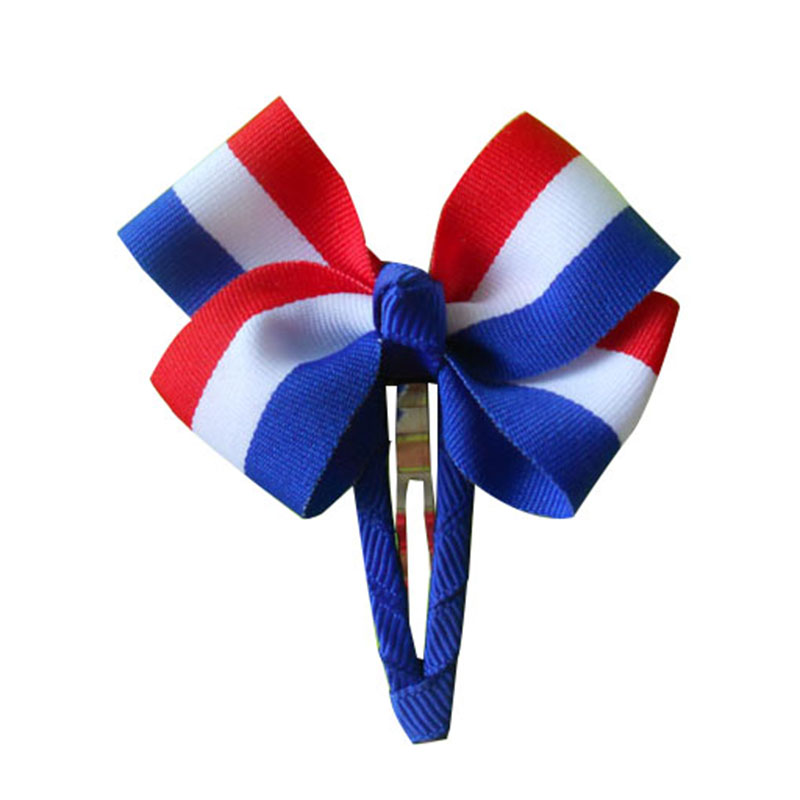 

Adogirl Fashion Women National Flag Hairpin Boutique Ribbon Boutique Hair Accessories for Girls Gifts Handmade Hairgrip Headwear, White