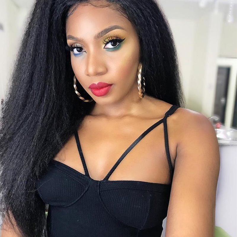 

Malaysian Kinky Straight Lace Front Wigs Human Virgin Hair Full Lace Wigs for Black Women 8-28inch G-EASY, Jet black