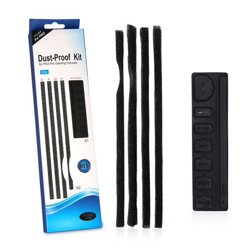 

for Ps4 Pro Dust Proof Cover Case Mesh Jack Stopper Pack Dustproof Kit for Playstation 4 PS4 PRO Gaming Console Protective Plug