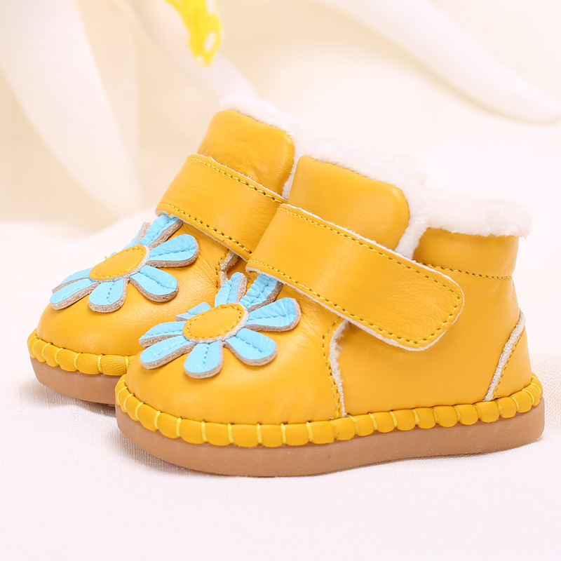 

Baby Winter Boots Baby Toddler Shoes Soft Bottom Genuine Leather Winter Shoes New Warm Baby Winter Shoes Girls Plus Velvet