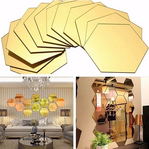 

12Pcs/Set 3D Acrylic Mirrored Decorative Sticker Wall Art DIY Decoration Mirror Wall Stickers For Kids Rooms Home Decor