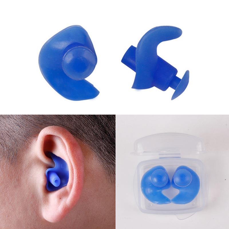 1 Pair Hot Waterproof Swimming Professional Silicone Swim Earplugs for Adult Swimmers Children Diving Soft Anti-Noise Ear Plug IS0307