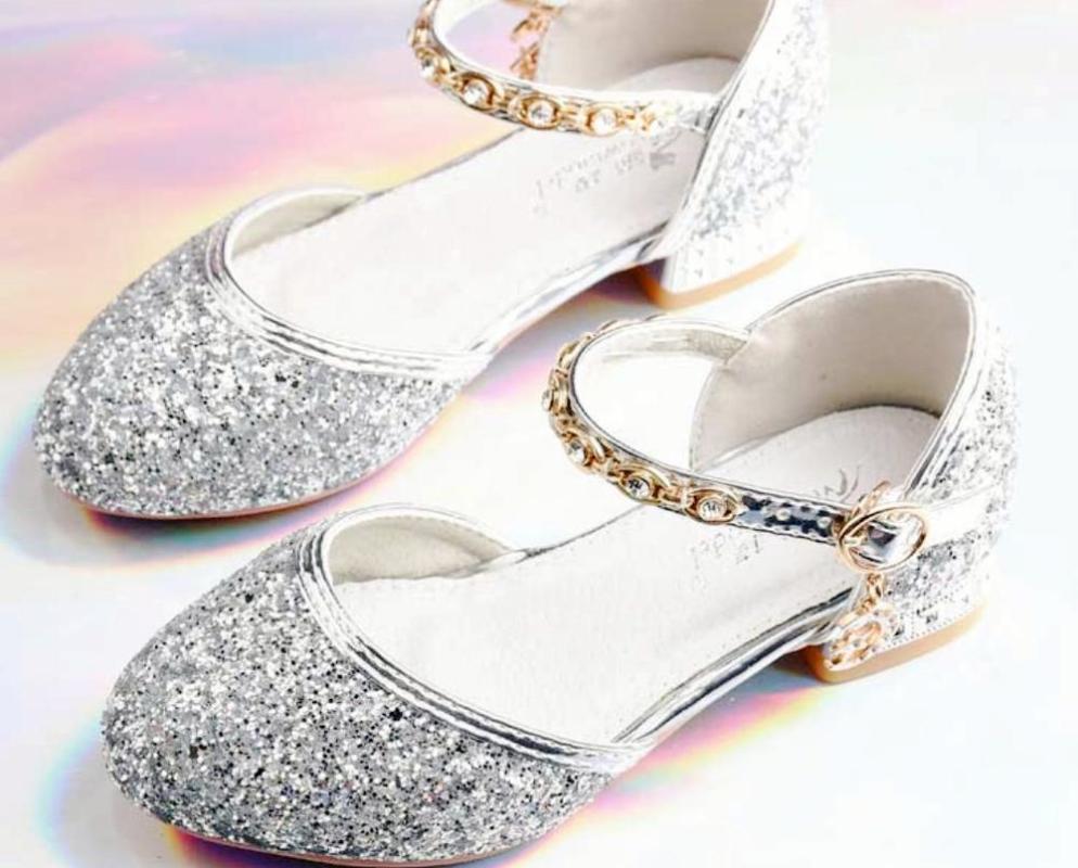 

2020 Kids Children Shoes Girls High Heel Princess Dance Sandals Kids Shoes Glitter Leather Girls Party Dress Wedding, Pink