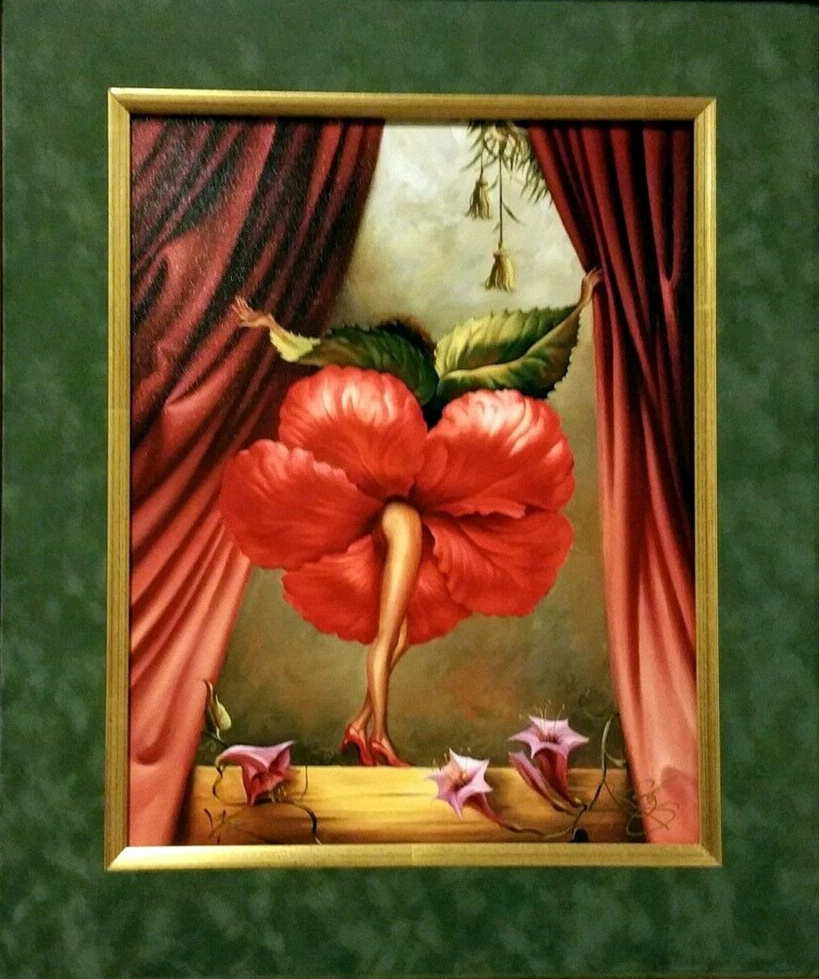 

VLADIMIR KUSH - HIBISCUS DANCER Home Decor Handpainted & HD Print Oil Painting On Canvas Wall Art Canvas Pictures 191102