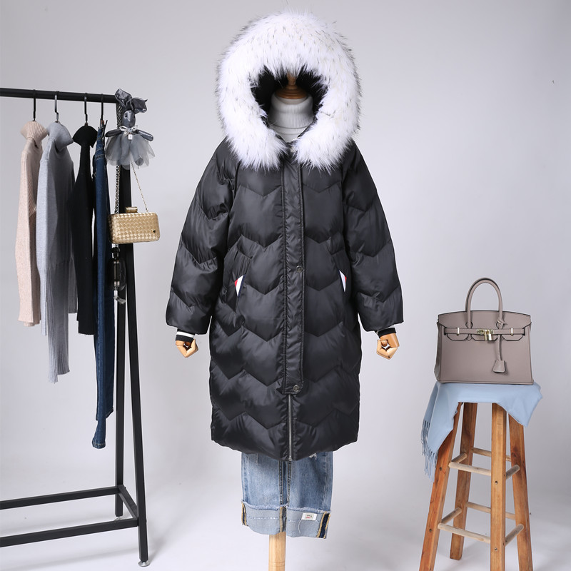 

Women Winter Super Warm Long Hood Wadded Jacket Female Parkas Outwear Fur Coats casaco de inverno LX2191, Black