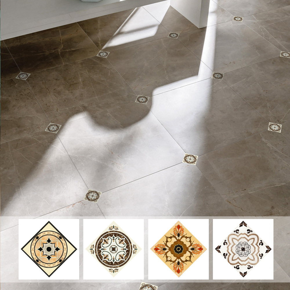 

Home Creative Country Style Decor PVC Living Room Floor Tiles Stickers Occlusion Decoration Stickers Bathroom Diagonal stickers