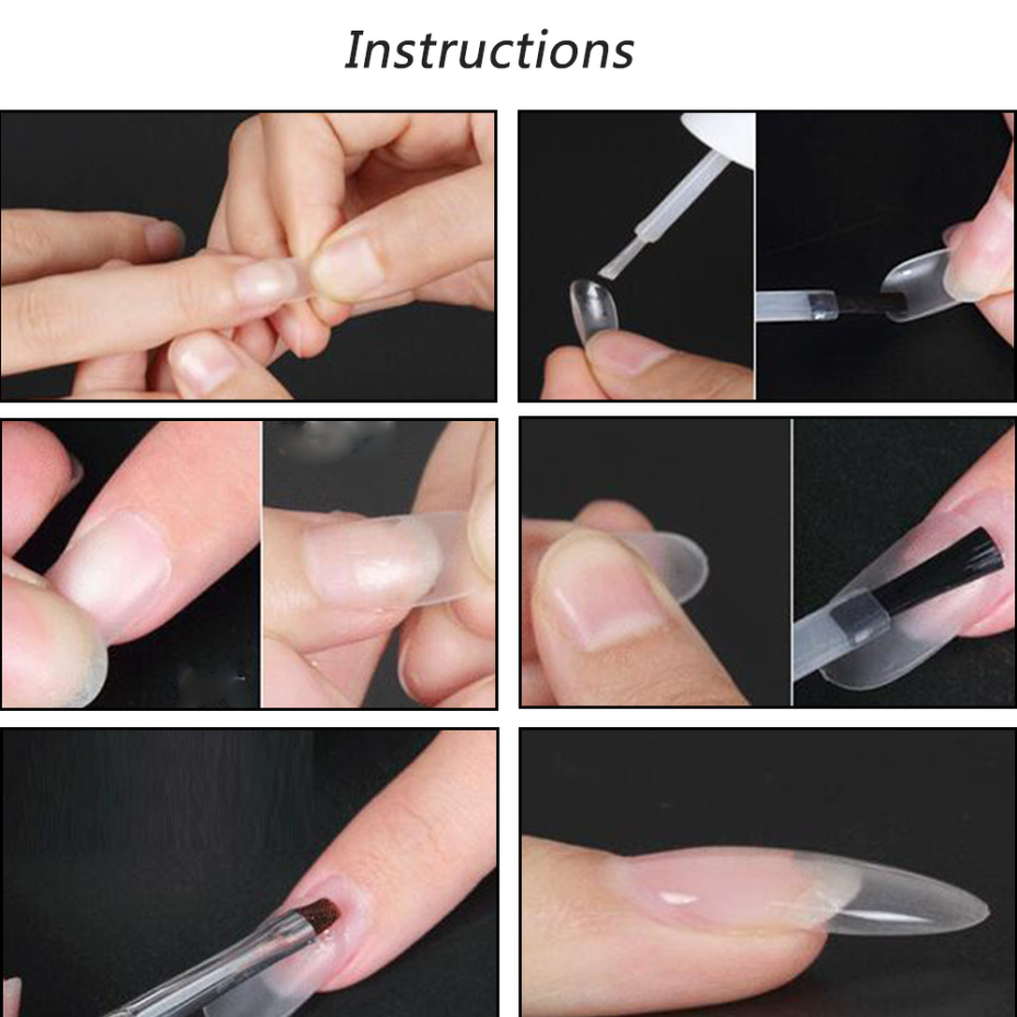 False Nail Tips Clear Natural Artificial Fake Nail Tips Nail Art