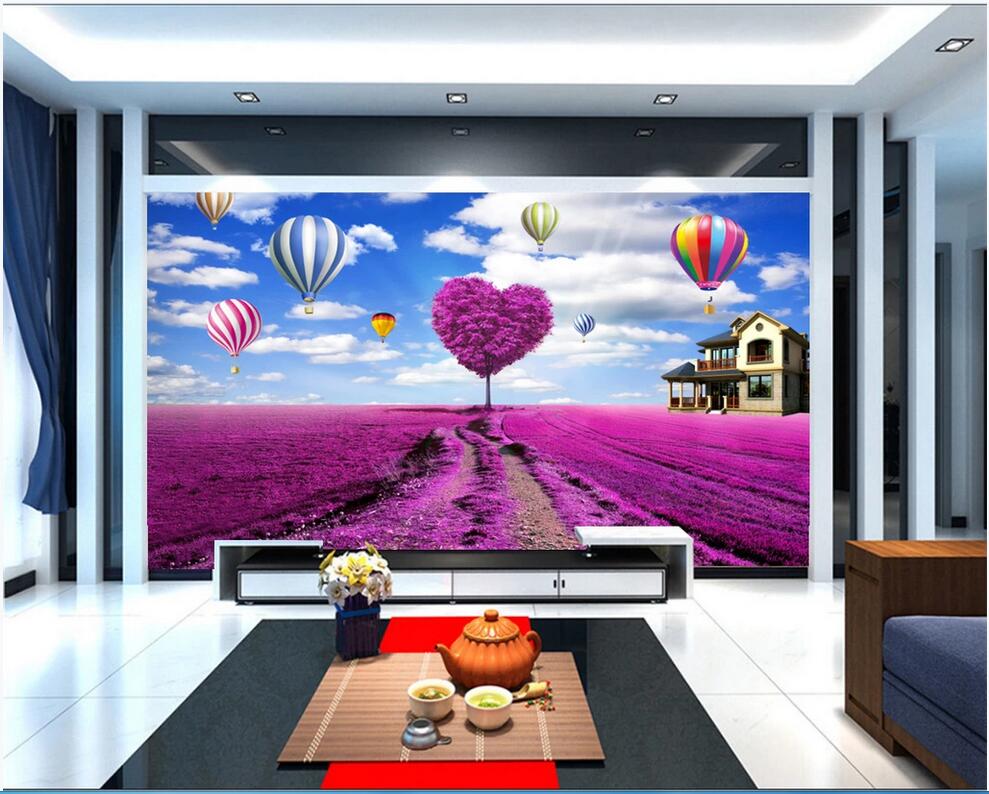 

WDBH 3d wallpaper custom photo European-style beautiful romantic lavender flowers TV background home decor 3d wall wallpaper for walls 3 d, Non-woven wallpaper