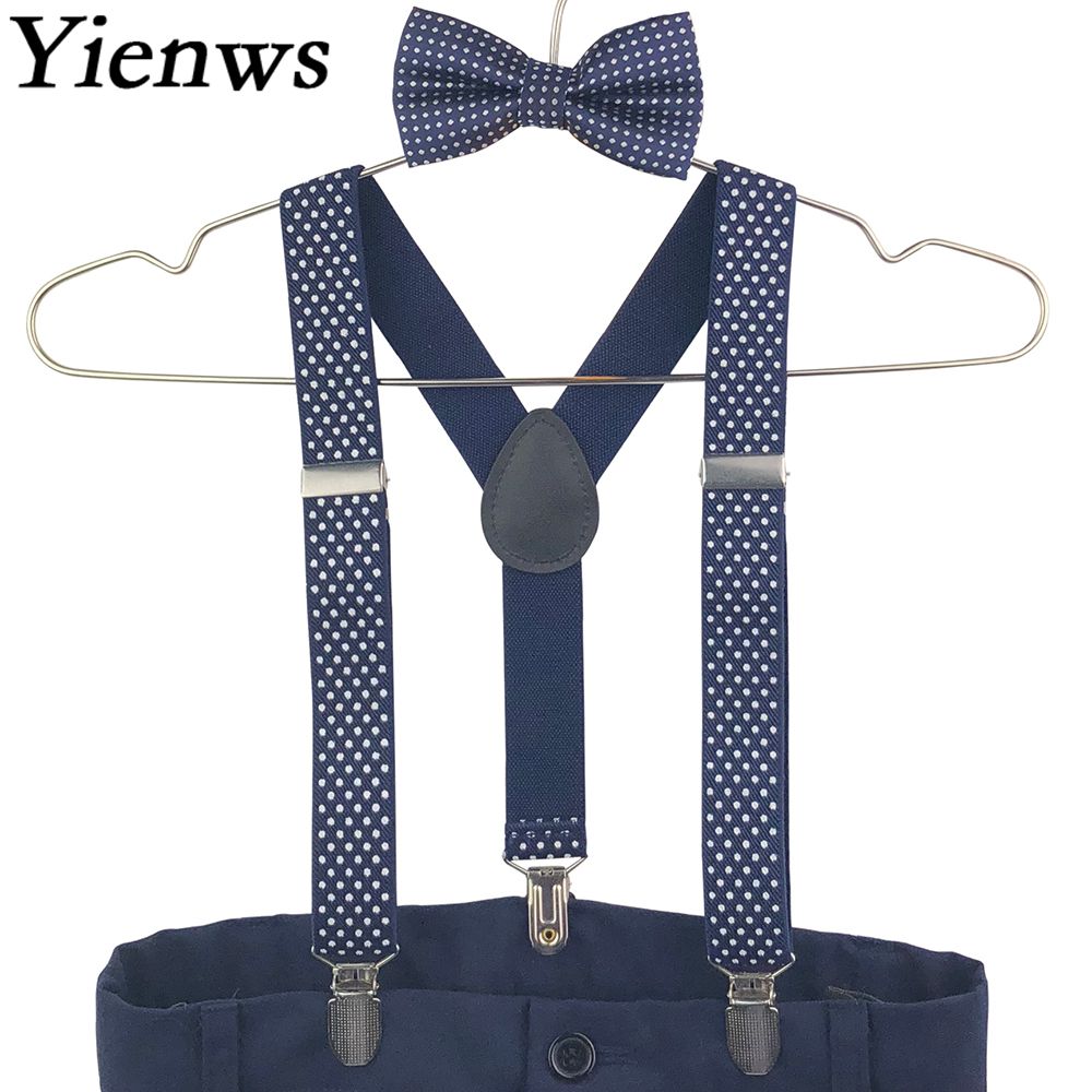 6M-4T Baby Kids Boys 2PCS Braces Suspenders Bowtie Birthday Cake Smash Outfits