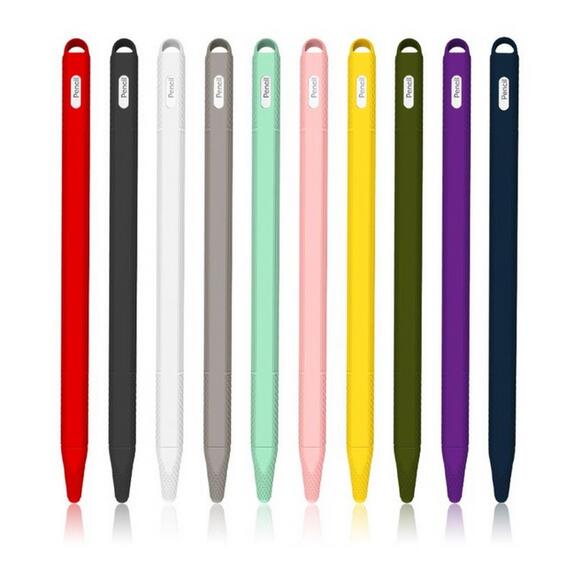 

Soft Silicone Compatible Case Cover For Apple Pencil 2 Protector Compatible For iPad Tablet Touch Pen Stylus Protective Sleeve holder Cover