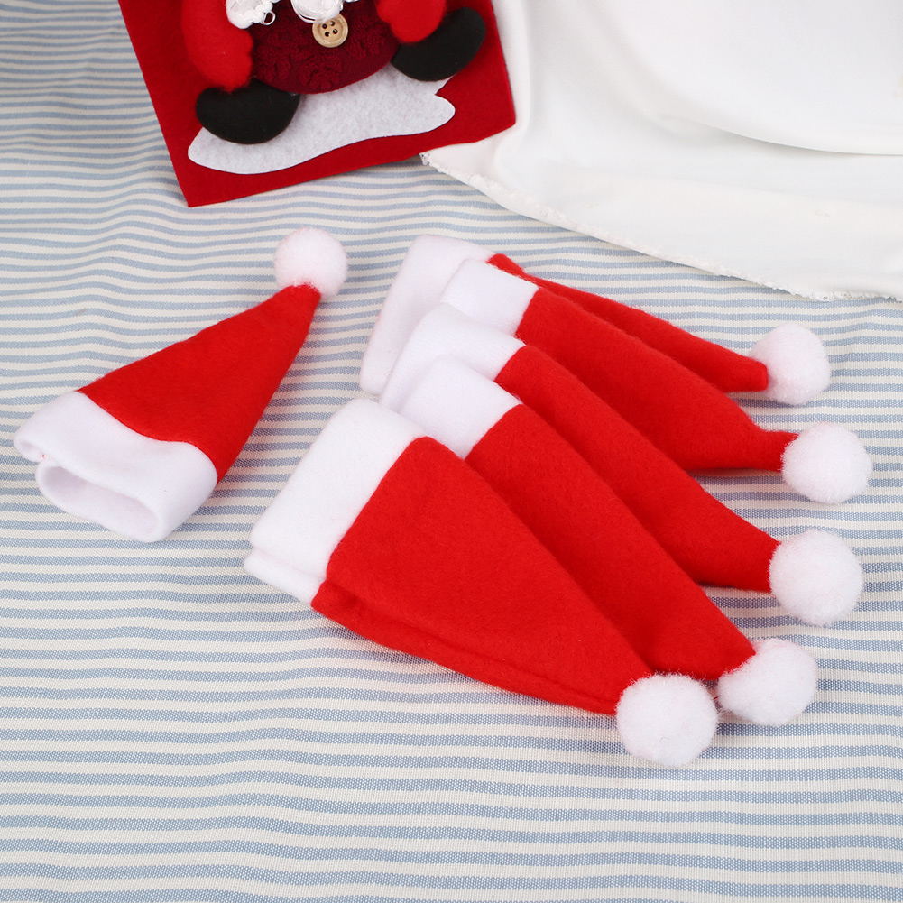 

6pcs Christmas Hap Cutlery Fork Spoon Knife Tableware Utensil Pocket Bag Holder
