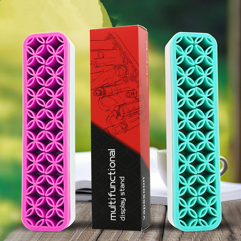 

Factory wholesale vape rubber base stand flexible Silicone material ecig pen holder display