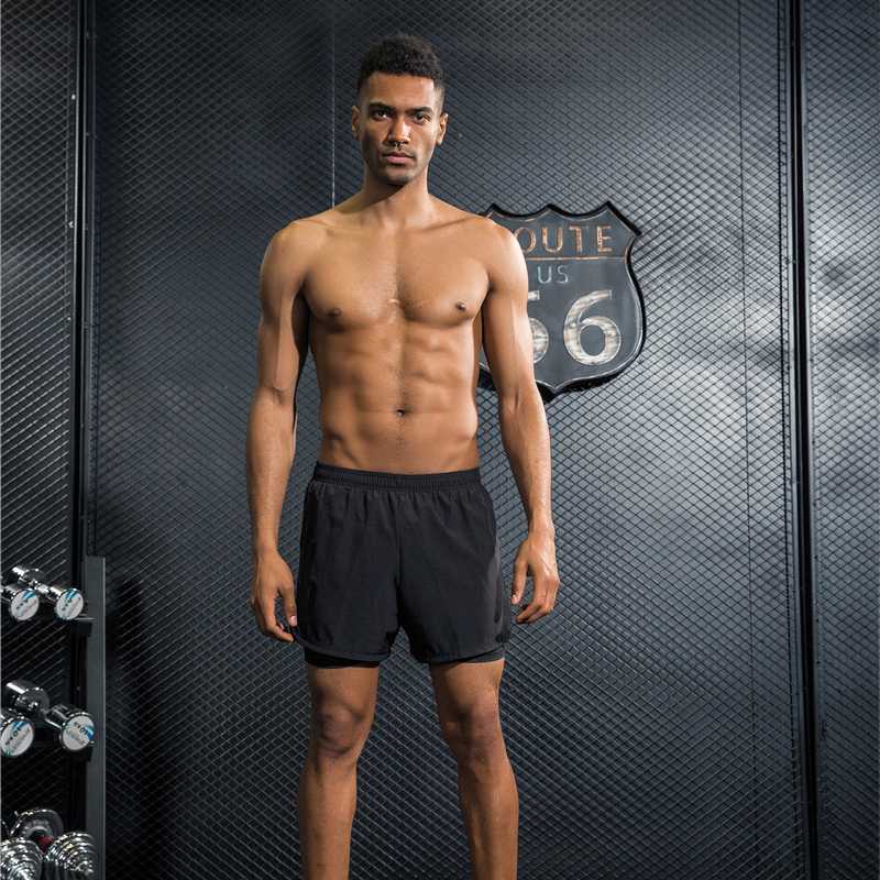 

Men Sports Running Shorts Training Soccer Tennis Workout Gym Shorts Quick Dry Outdoor Jogging Elastic, Yqx51b12d black