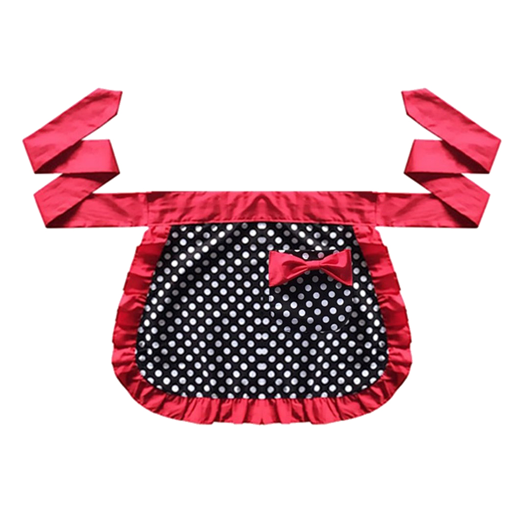 

short cotton waist apron 1 kitchen bistro dot half aprons for woman