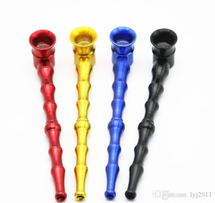 

New cigarette fittings, cigarette fittings, multi color slub metal straight rod pipe length 128MM