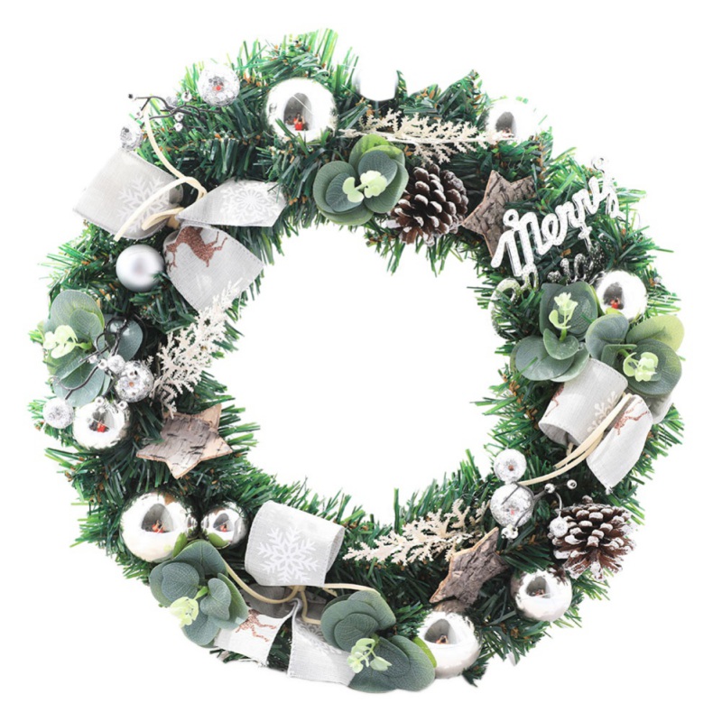

Christmas Decoration Gift Wreath Christmas Pine Cone Wreath Window Decoration Pendant Pine Cone Bow
