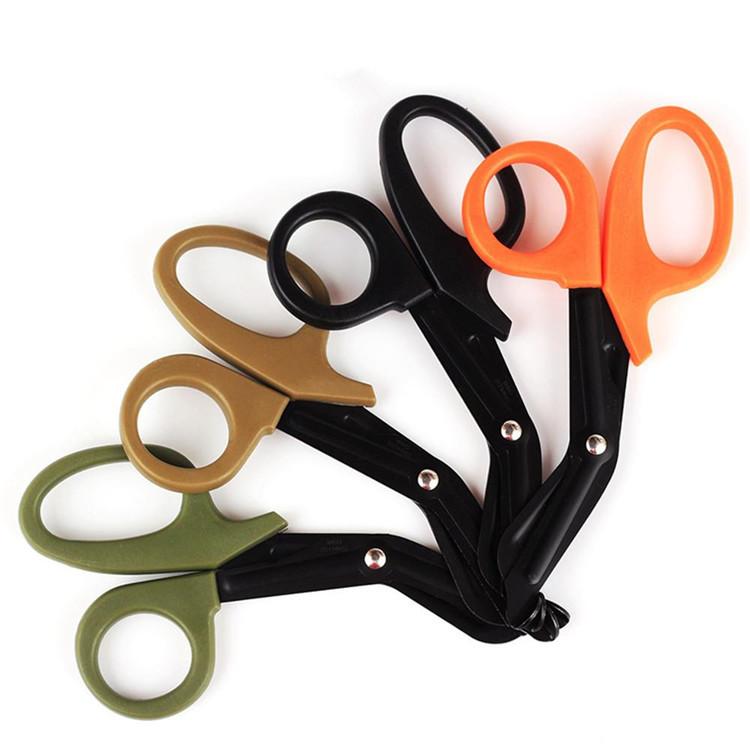 2pcs Al Aire Libre Tijera Edc Multiherramienta T/áctico Supervivencia De La Emergencia De Lona Tijeras Tijeras del Vendaje De Rescate para Acampar Al Aire Libre Senderismo Barro Negro del Color