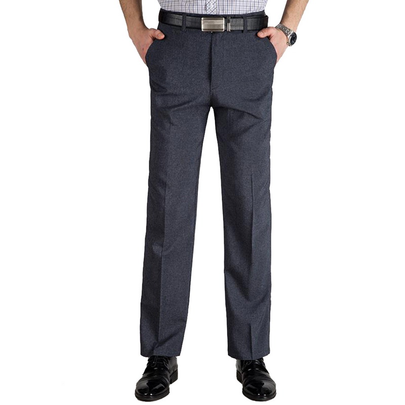 

Mature Suit Pants Men Fashion Dress Pants Social Pantalones Hombre Formal Business Men Sweatpants Casual Straight Male Trousers, Gray