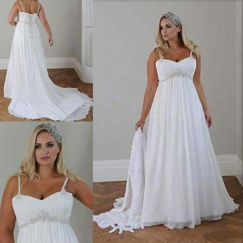 plus size casual beach wedding dresses
