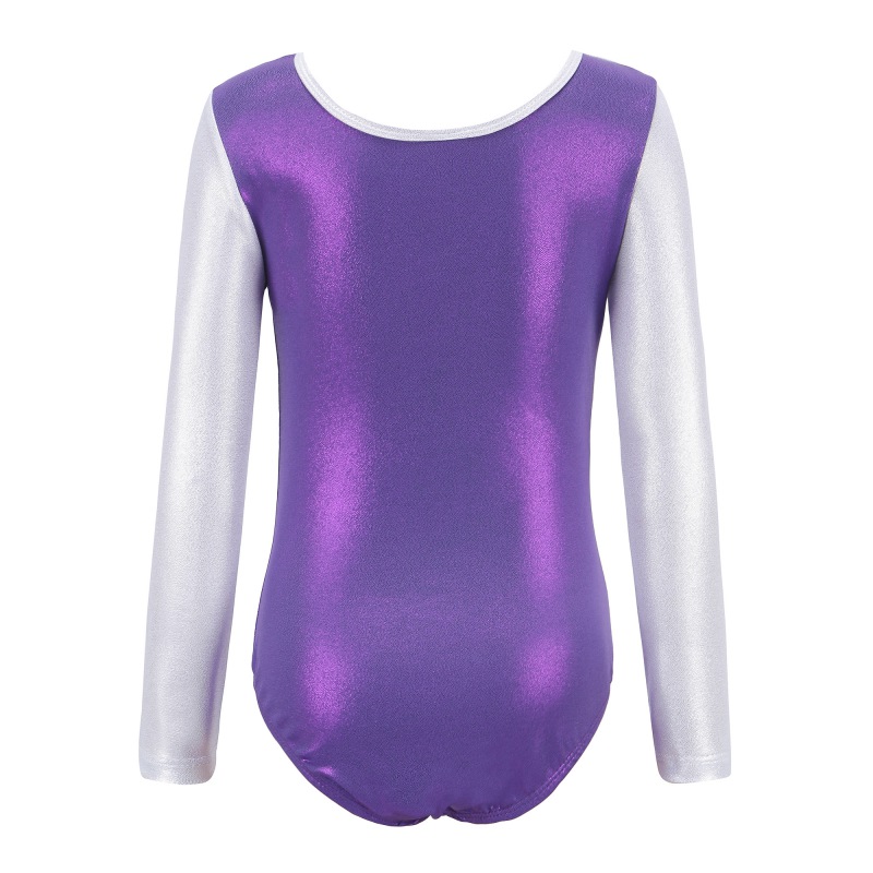 

5-12Y Gymnastics Dancesuit Girls Long Sleeve Dance Leotards Child Striped Costumes Leotards Kids Gymnastic Ballet suits