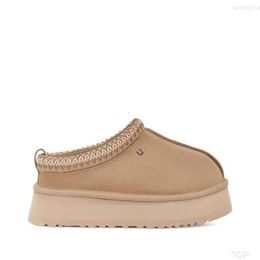 F23 Tasman Bottes Châtaigne Fourrure Diapositives En Peau De Mouton Shearling Tazz Nouvelles Mules Femmes Hommes Ultra Mini Plateforme Botte Chaussures À Enfiler En Daim Supérieur Automne Hiver Co66