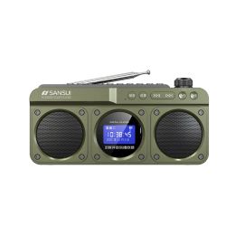 F28 Mini FM-radio voor ouderen Buiten Draadloze Bluetooth-luidsprekers MP3 Walkman Hifi-geluidskwaliteit LED Klok Tekstweergave