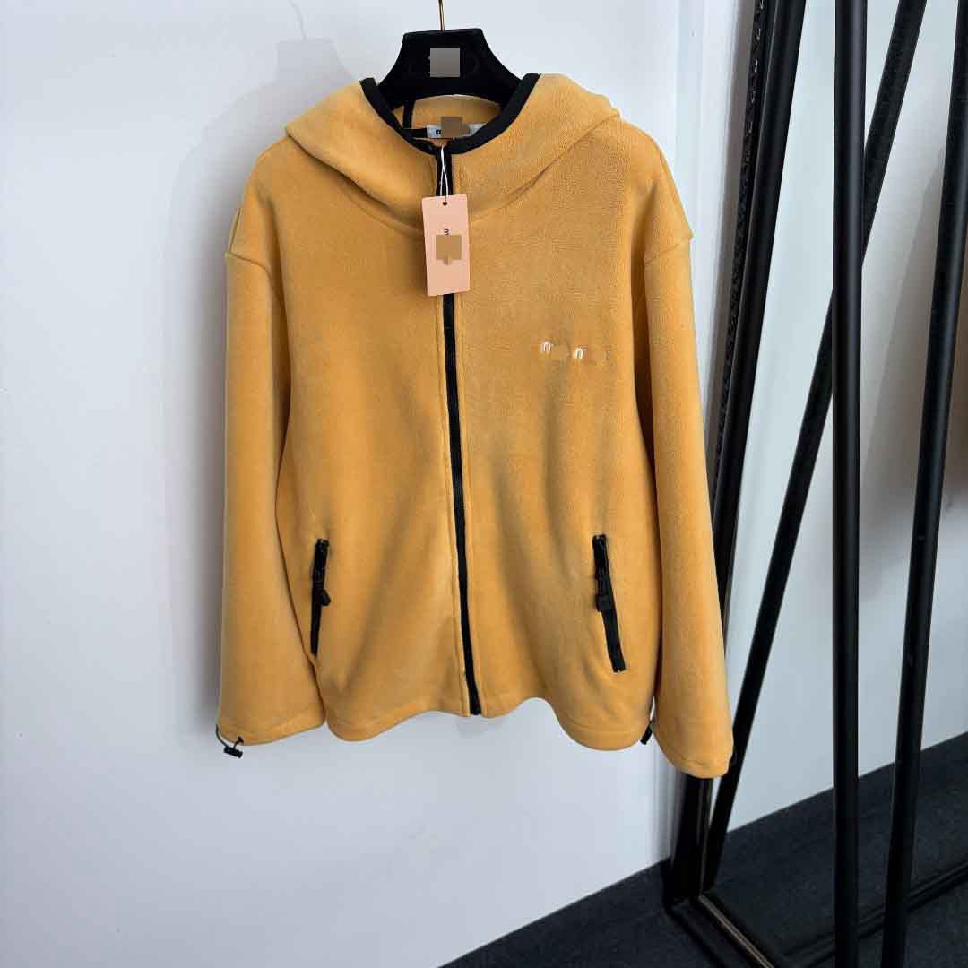 Desigenr 2026 New chest letter embroidery long sleeve hooded zip-up jacket Milan Runway Star Same Style 2002