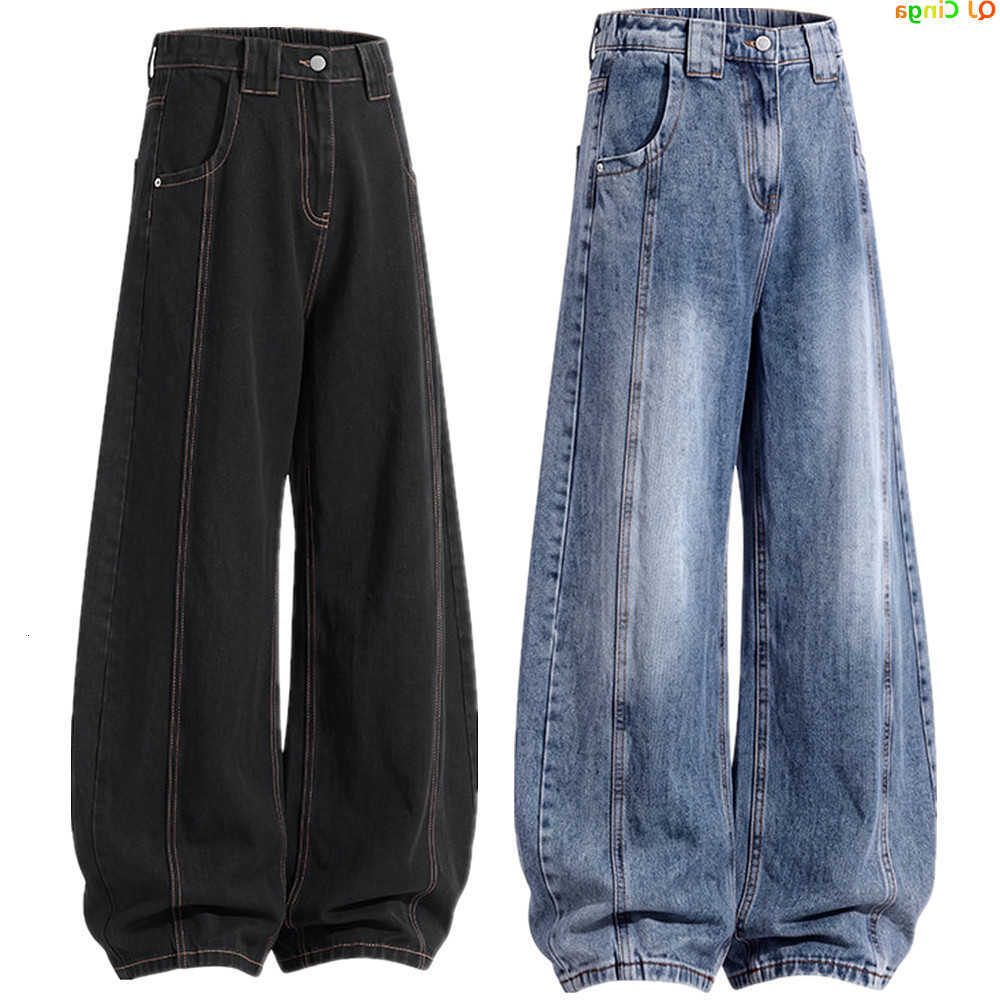 Fall Men's Blue Jeans for Black Denim Pants Spring Stylish Casual Trousers Asian Sizes. D260902