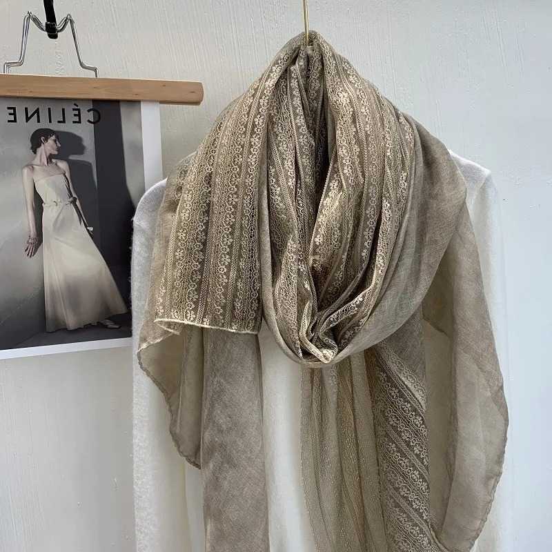 Gentle Lace VREOVOR Linen Thin Scarf Fashionable Women's Outer Shawl Early Spring and Summer Foreign Style GiftT260901 Z260917