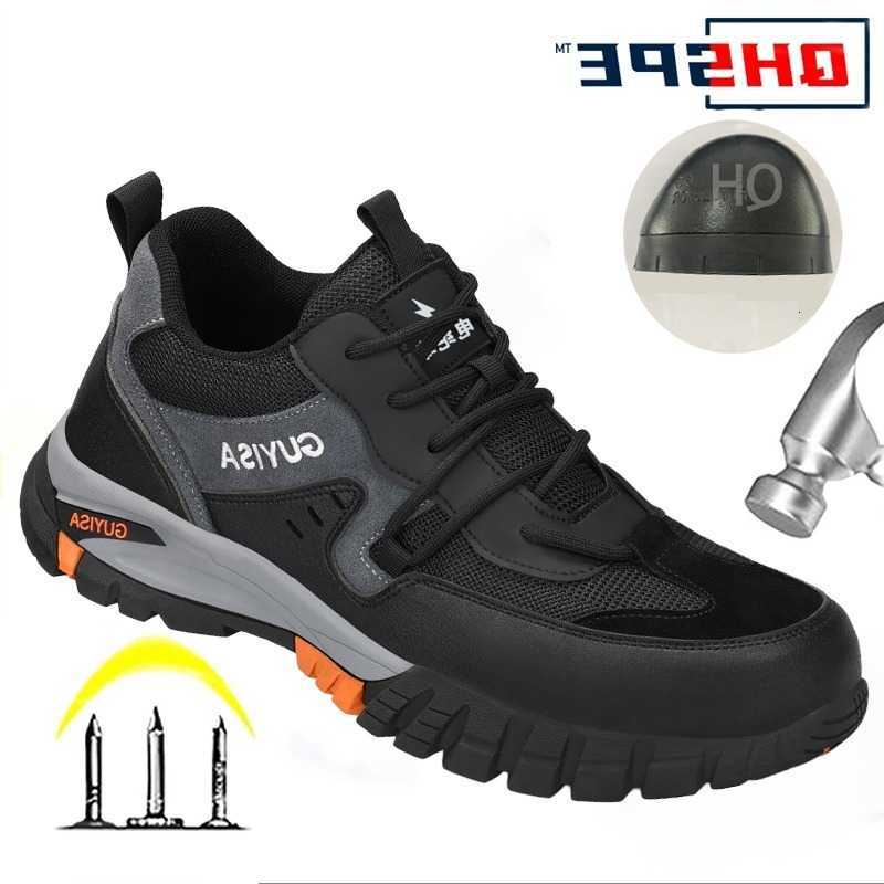 Men's Summer Shoes Breathable Anti Smash Anti Puncture Steel Toe Protection Soft Sole 10KV Electrical Safety Work Foot D260901