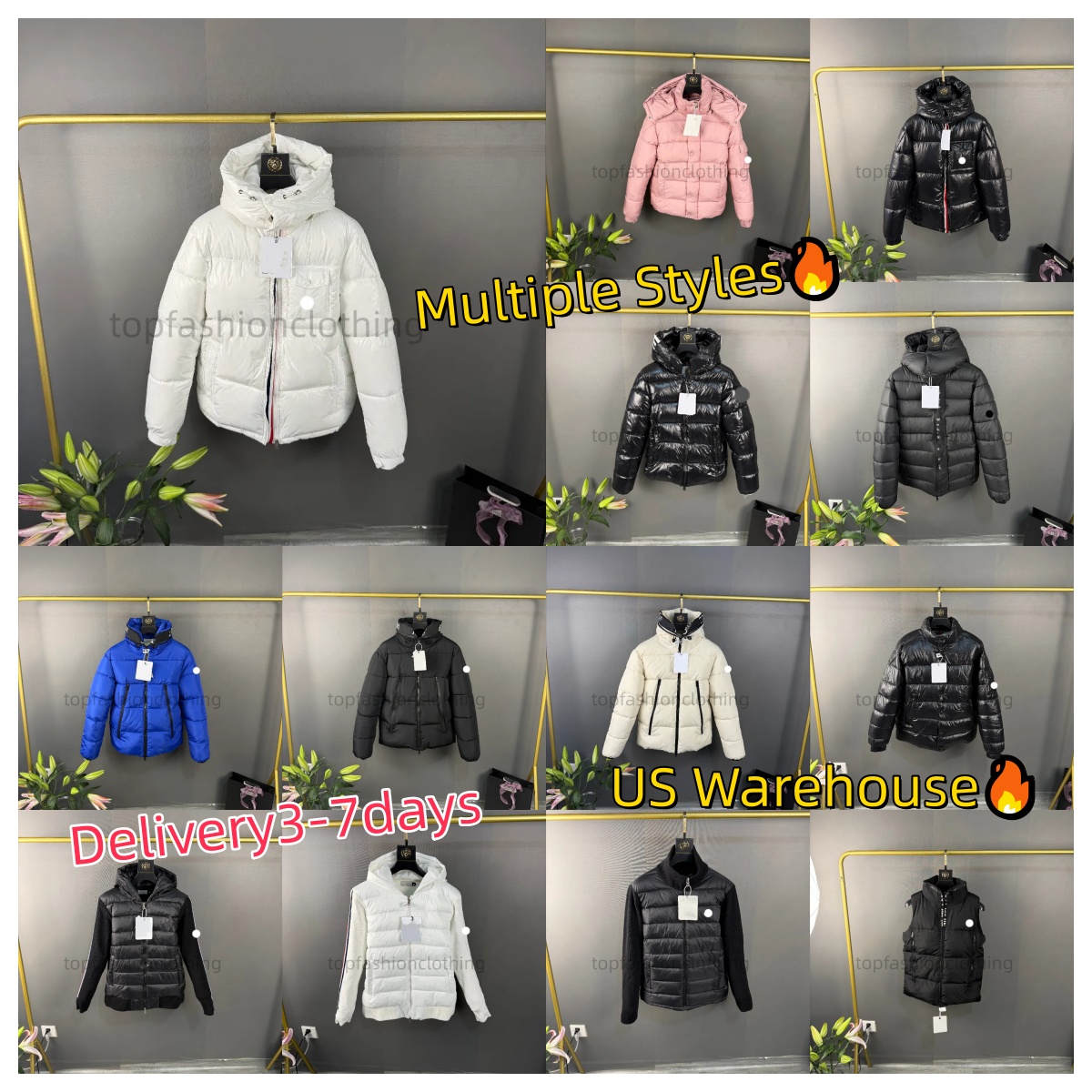puffer jacket designer jacket Winter Jacket doudoune Windbreaker thick hooded NFC jacket Warm Windproof Down Jacket Asian Size New Coat 6a