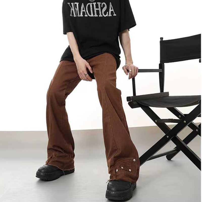 Brown 2026 Y2K Streetwear Vintage Baggy Flared Jeans Pants Men Clothing New Fashion Straight Women Long Trousers Pantalon Homme D260902