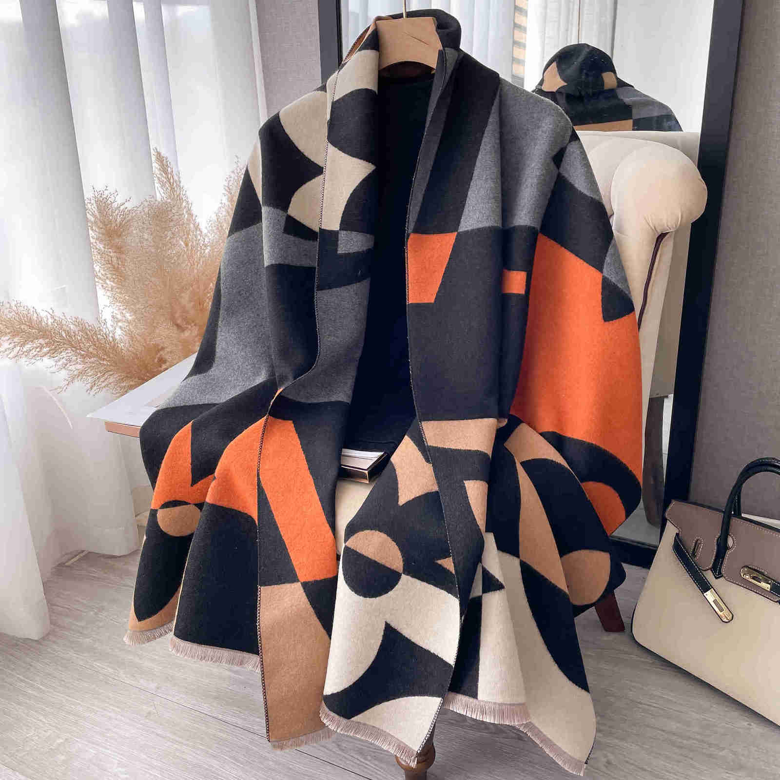 for Cashmere Scarf Women Thick Warm Winter Blanket Brand Female Luxury Quality Shawl Wrap Bufanda 2024 Poncho Echarpe PashminaT260901 Z260917