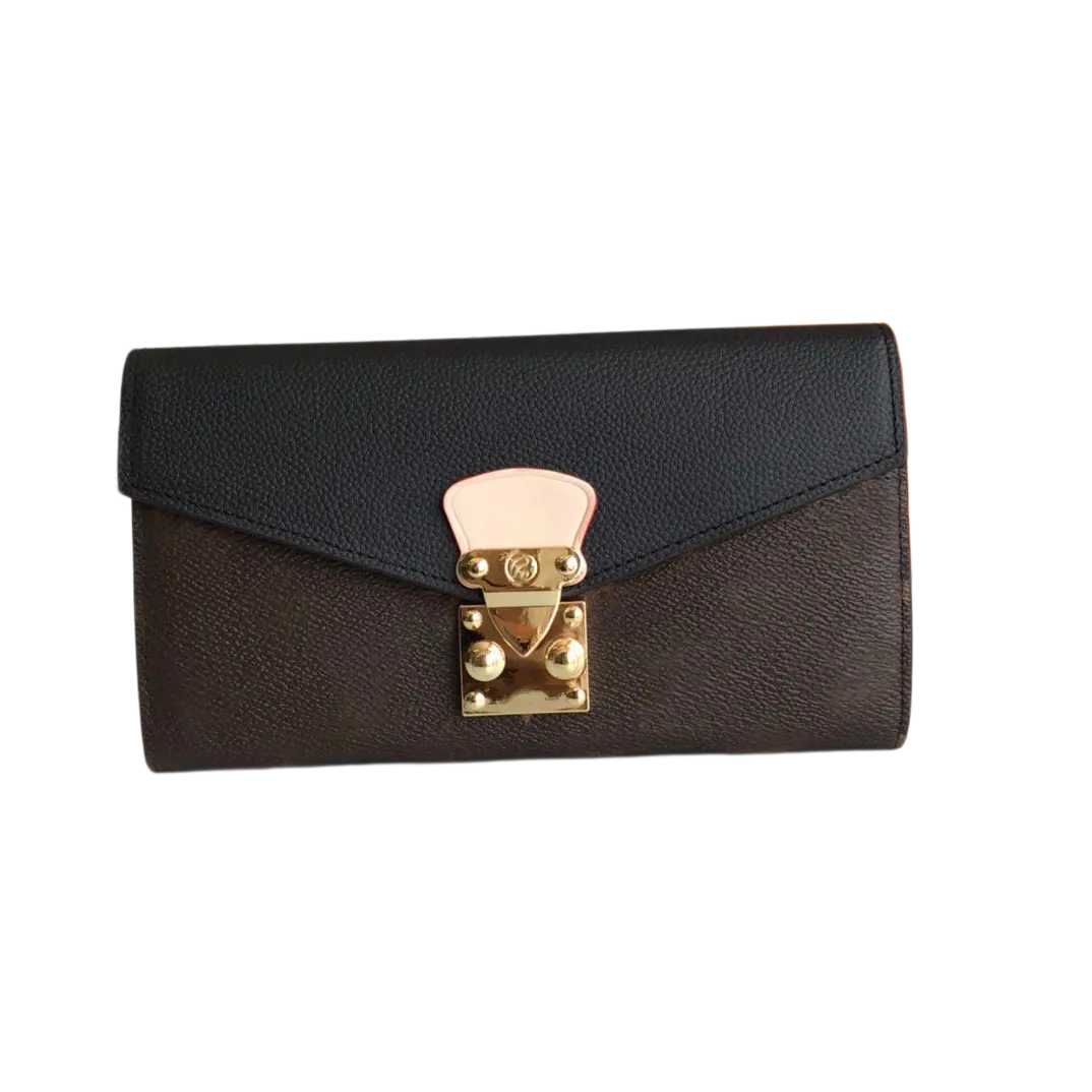 2026 New Designer High Quality Fashion Genuine Leather Book Briefcase Office Travel Diary Business Card Holder Women's Wallet With Box