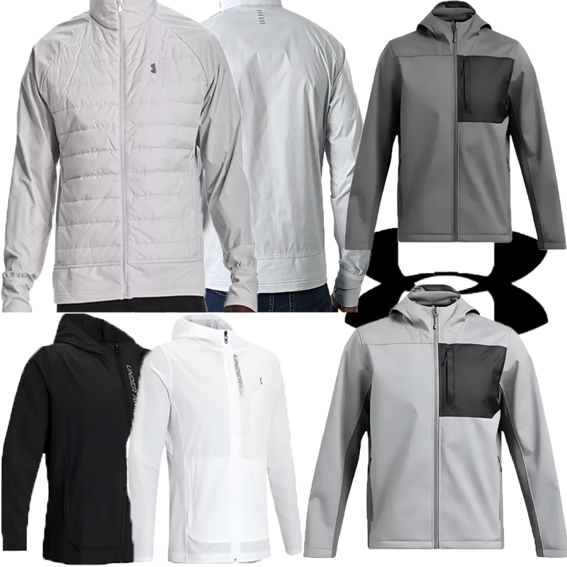Underaurmorrrly Tracksuit Windproof Resistant Full Zip Stand Collar Coat Casual Gym Training Running Outerwear Breathable Outdoor Sports Athletic Ja