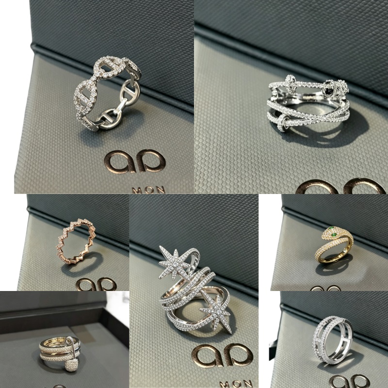 Designer Rings for Woman MORSSET Time To Run Diamond Ring Fashion Ins Trendy Niche Internet Celebrity Plated Gold Rings Elegant with Woman Good Nice