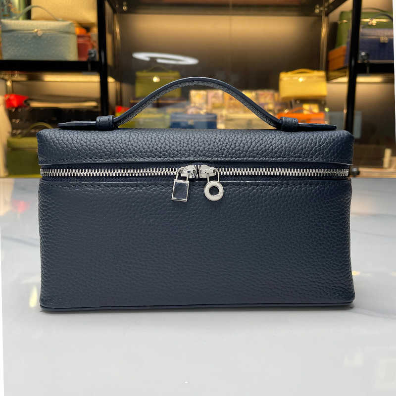 High-quality L19 Spring And Summer New Mini Oxskin Bag Classic Double Zipper Single Shoulder Oblique Span Handbag Silver zipper