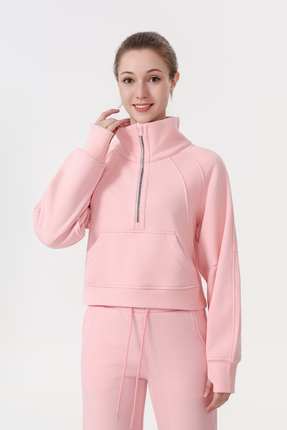 10A Womens jackets set Full zipper and half zipper Hooded Sweatshirt Ladies Gym Sportswear Designer Yoga Sports Jogging Hoody Sweatshirts