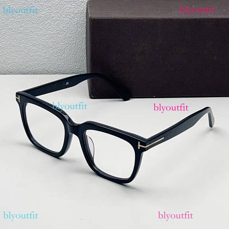 tf Designer Reading glasses For women Square Sunglasses Men Black Acetate Clear Lenses glasses Daily Outfit TF Brand glasses compatible to Prescript