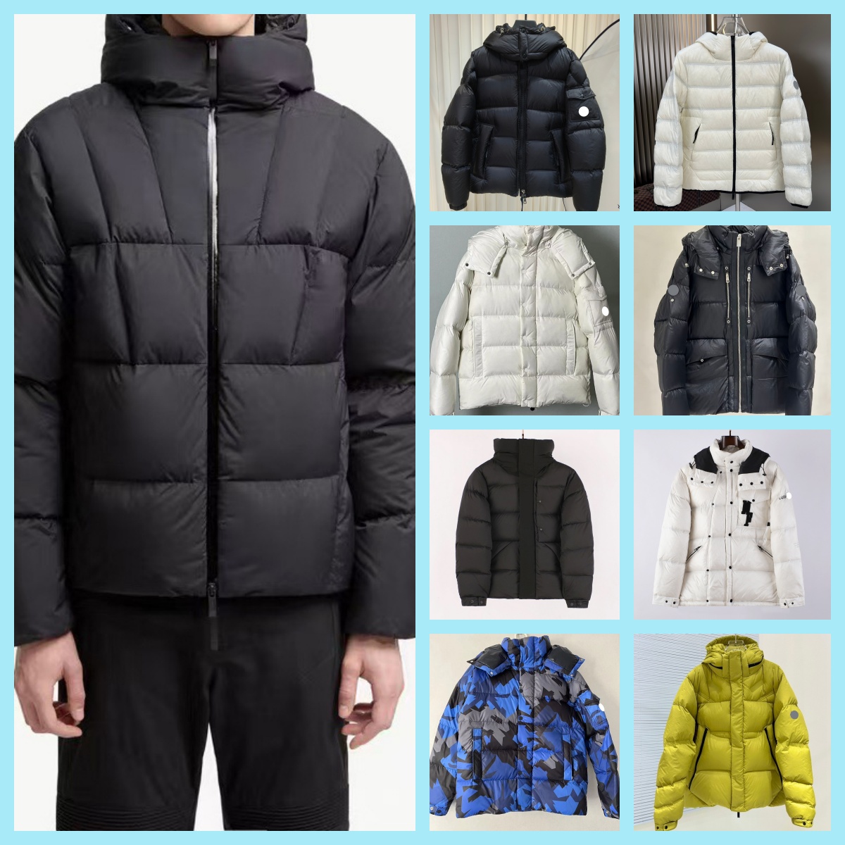 Puffer Jacket Quilted Hooded Puffer Jacket Men Women Padded Outerwear Full Zip Fur Collar Warm Winter Coat Ski Snow Outdoor Cold Weather Warmer U