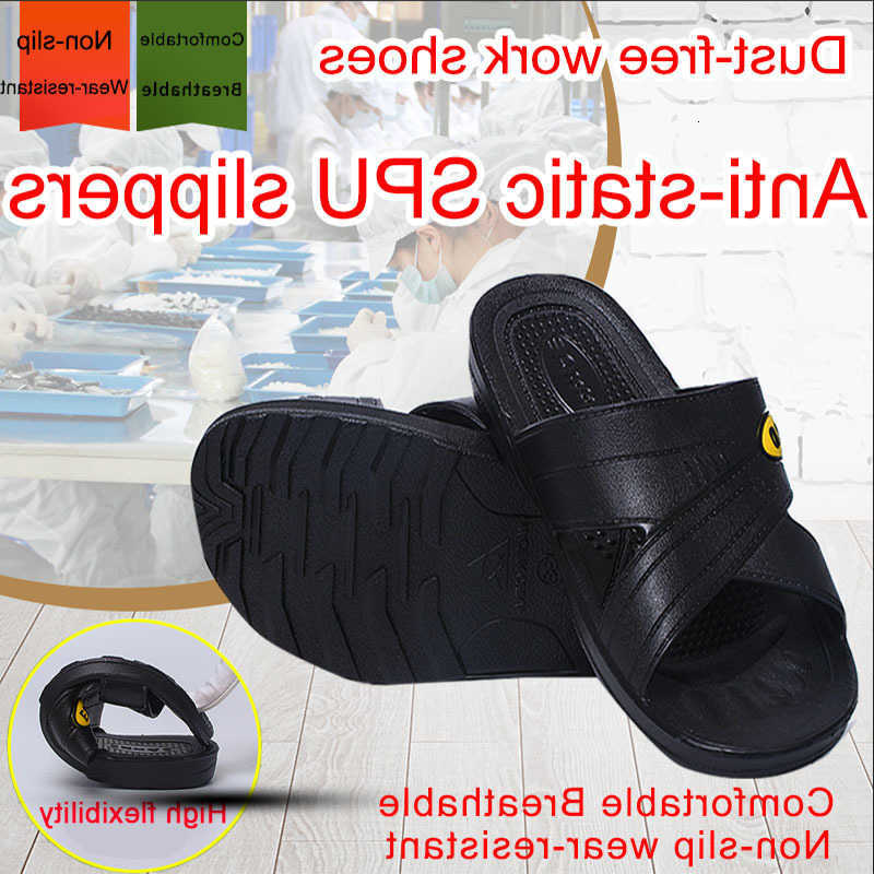Anti-static Slippers Safety Shoes ESD Men for Work Factory Electronic Workshop Women's Working Shoes Anti-skid Summer Sandals D260901
