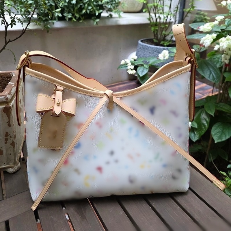 Designer Vintage Multicolor Print Tote Bag Large Capacity Women Shoulder Handbag With Matching Zipper Clutch Pouch Canvas Shopping Purse For Work
