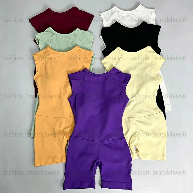 Impact Sleeveless One Piece Gym Set Women Yoga Sports Jumpsuit Slim Seamless Fitness Elastic One-Piece Workout Clothes Backless Jogging Tracksuit Si