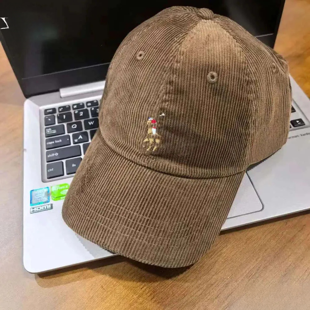 Chapeau de Baseball en velours côtelé pour hommes et femmes, casquette Polo en bec de canard lavé, haute qualité, étiquette couleur poney, 2026 s