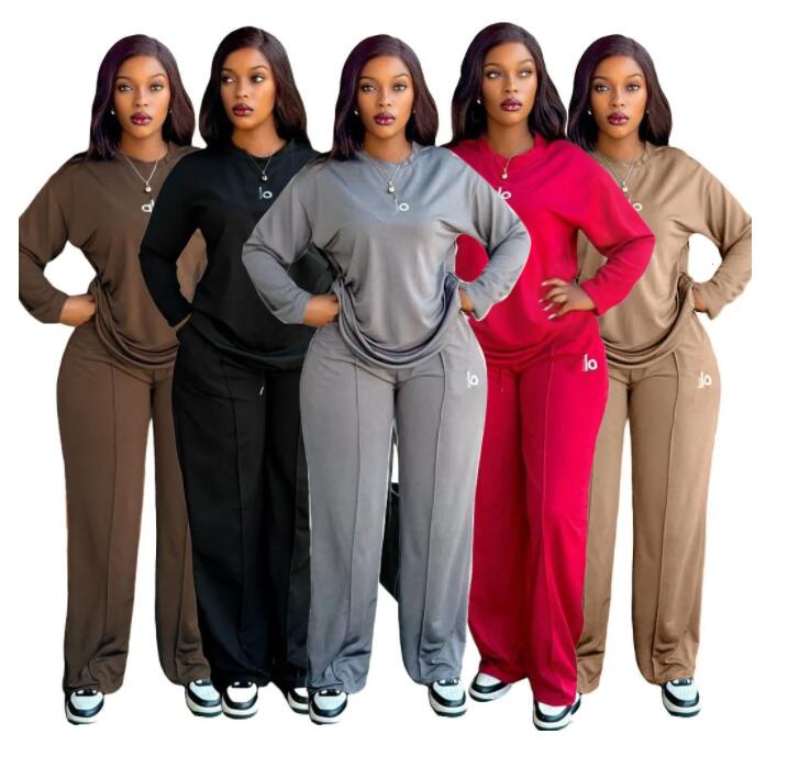 women Designer Tracksuit New Fashion 2 Two Piece Set Women Full Letter shirt Pullover Top Sports Loose Pants Casual Jogger Suit Outfits