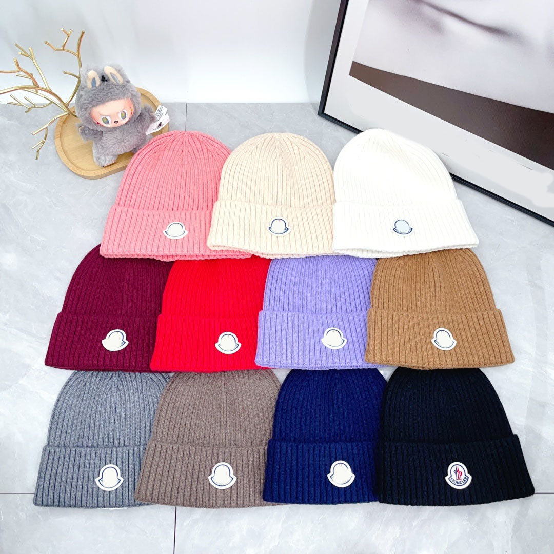 Designer Wool Knit Beanie Hat for Kids & Teens, Thick-Textured Stretchy One-Size Warm Winter Skull Cap, Soft Skin-Friendly Casual Versatile Daily He