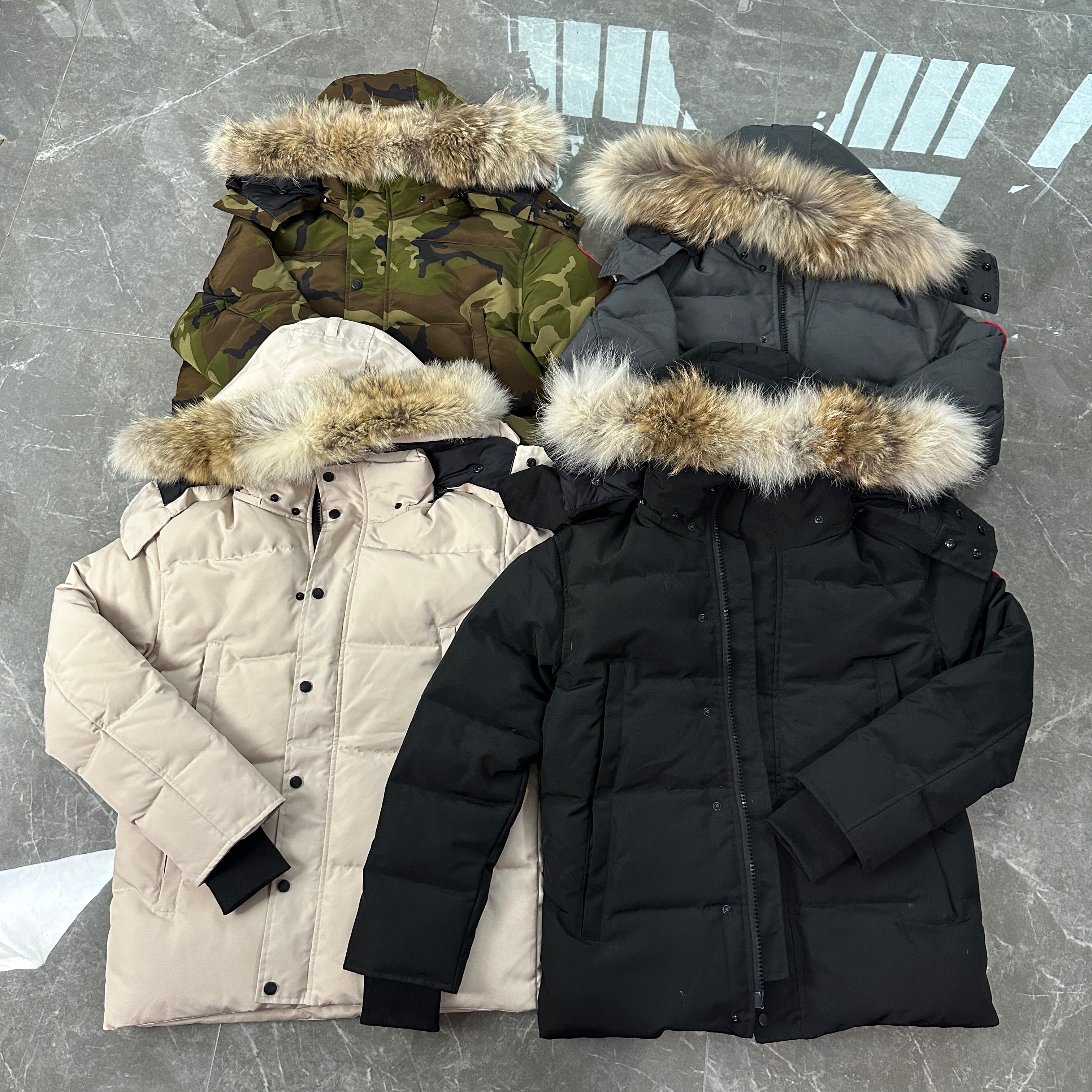 2026 mens Down Jacket Coat white duck windbreak men parkas jacket collar winter puffer real wolf fur coat arctic hood Trim doudoune manteau homme