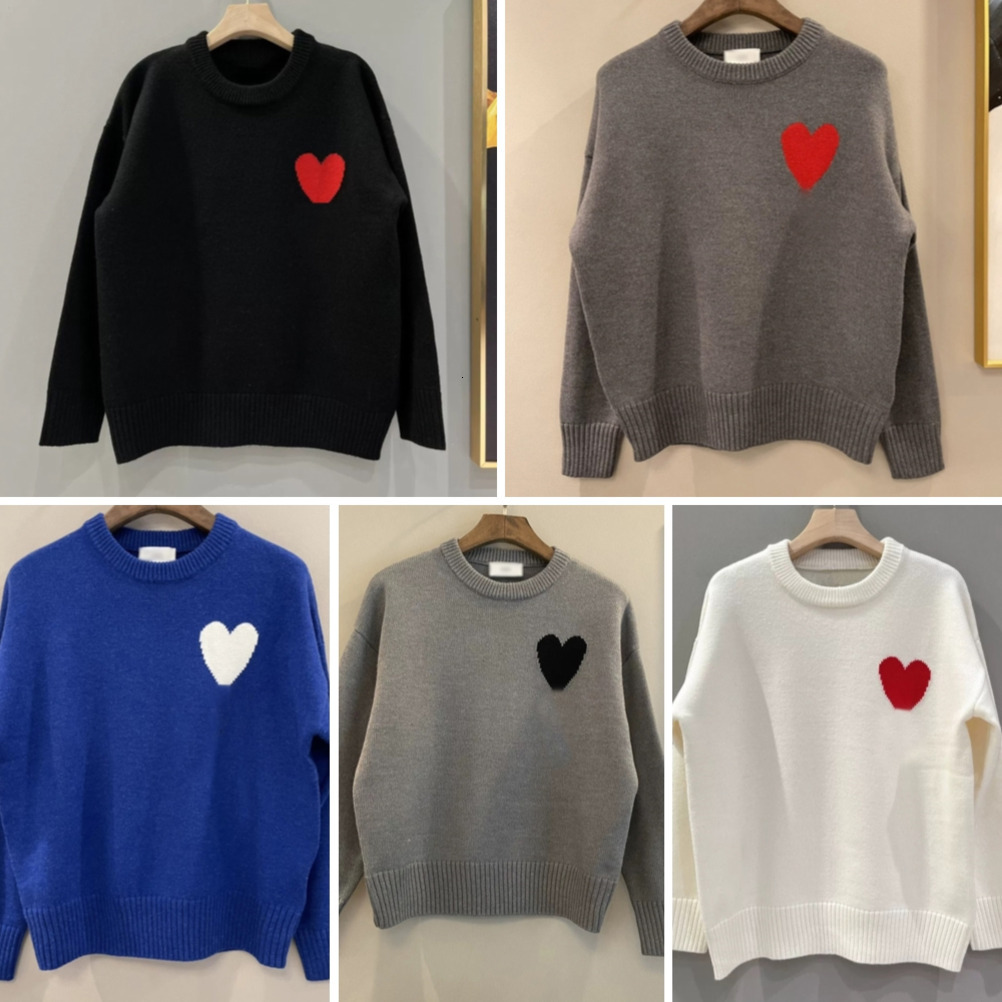 Amie Pari Sweater Designer Jumpers For Men Women Amiis Cardigan Knitted Sweats Fashion Knitwear US UK European High Street Sweatshirts Pull Casual K