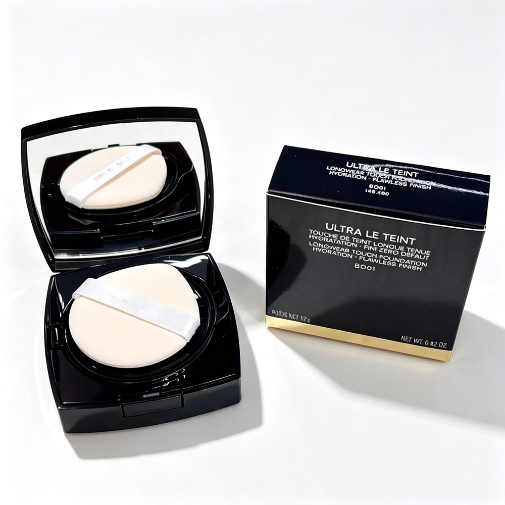 New ULTRA LE TEINT 12g Longwear Touch Foundation Face Powder Primer 5 Colors B00 B10 B20 BD01 Hydration Flawless Natural Finish Face Makeup Fast Del