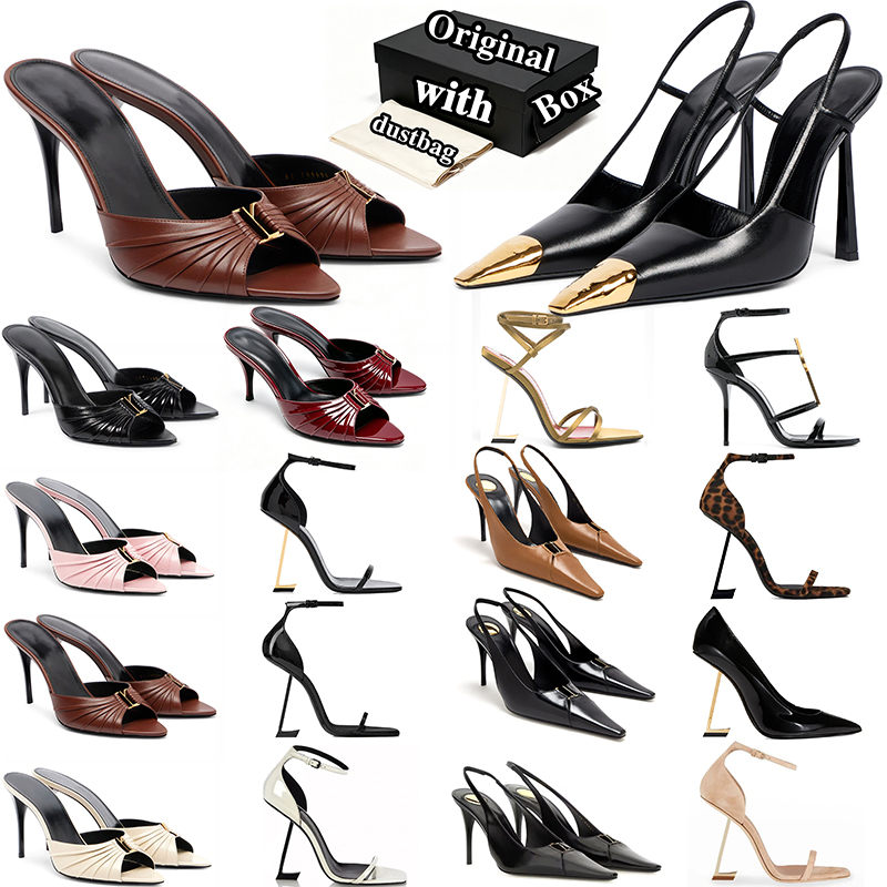 Livraison gratuite avec boîte Designers Talons Robe Chaussures Femmes Talons Hauts Stiletto Classique Pompes En Cuir Verni Noir Beige Bouts Point